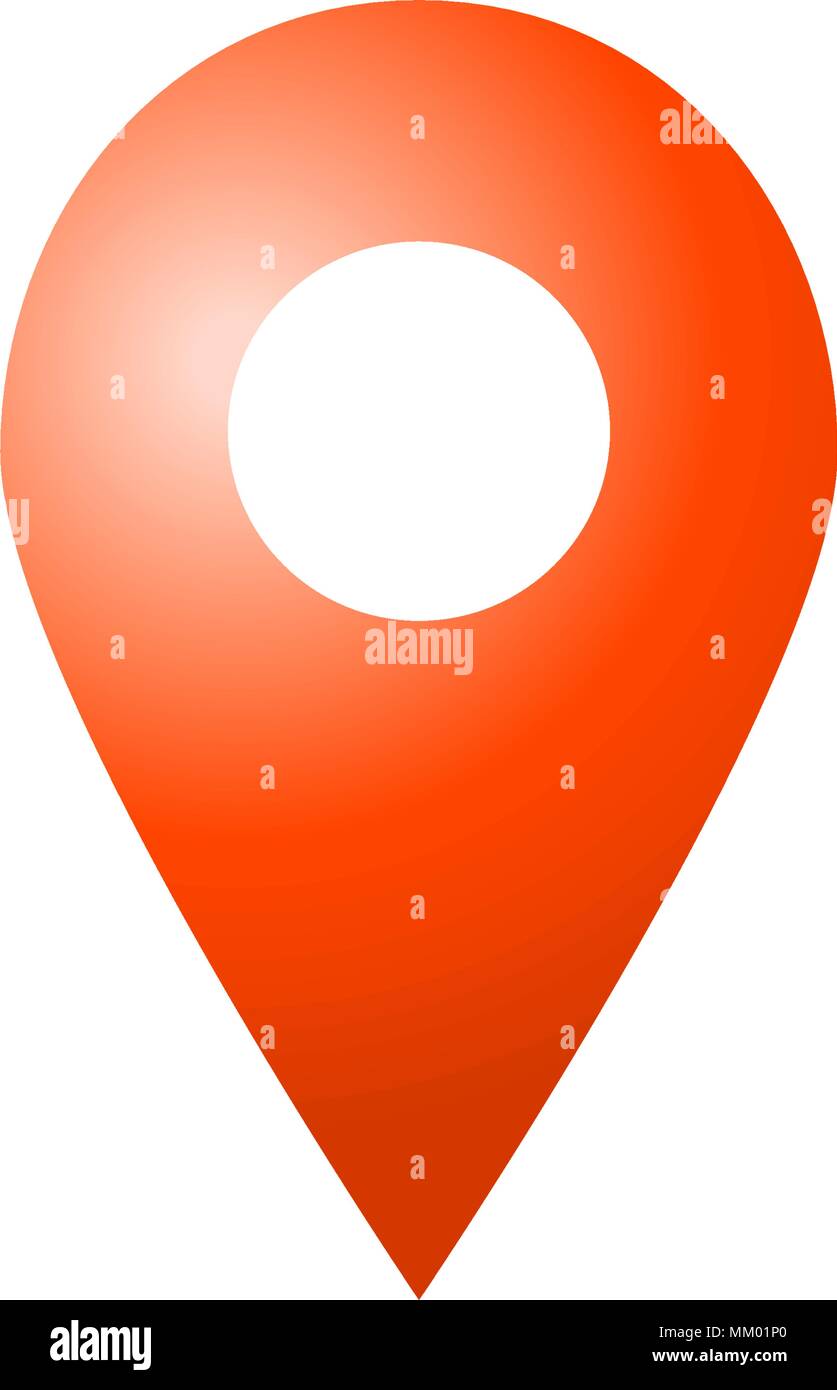 Einfache Karte platzieren Mauszeiger Symbol. Position pin Stock Vektor