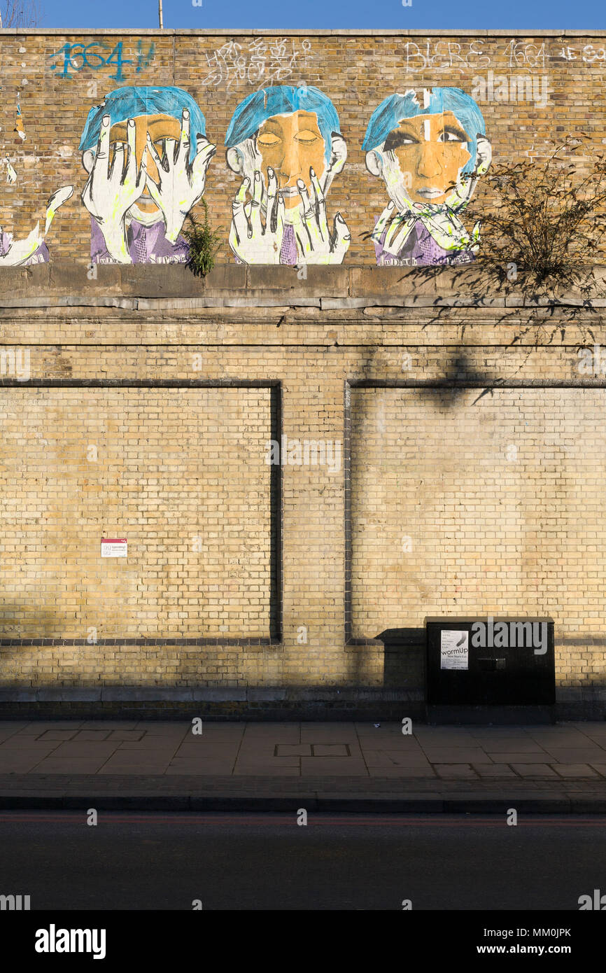 Street Art, Great Eastern Street, London, EC2, Großbritannien Stockfoto