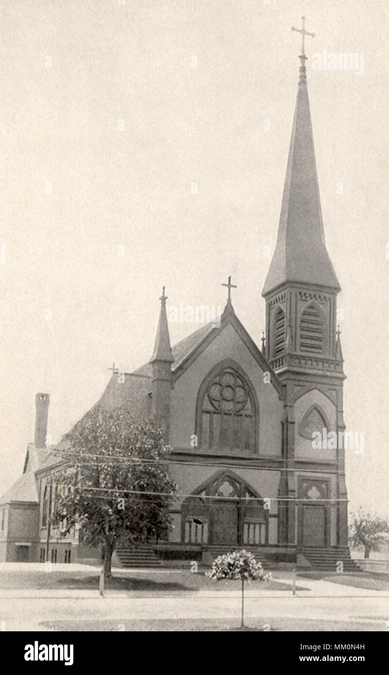 Der heilige Johannes der Evangelist Kirche. Attleboro. 1920 Stockfoto