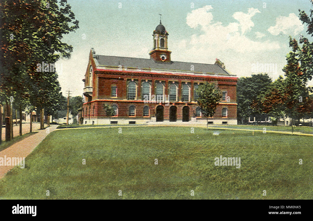 Rathaus. Needham. 1908 Stockfoto
