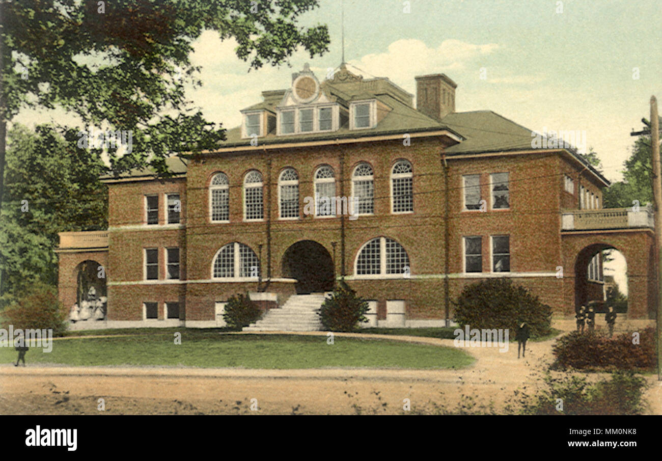 Die High School. Needham. 1910 Stockfoto