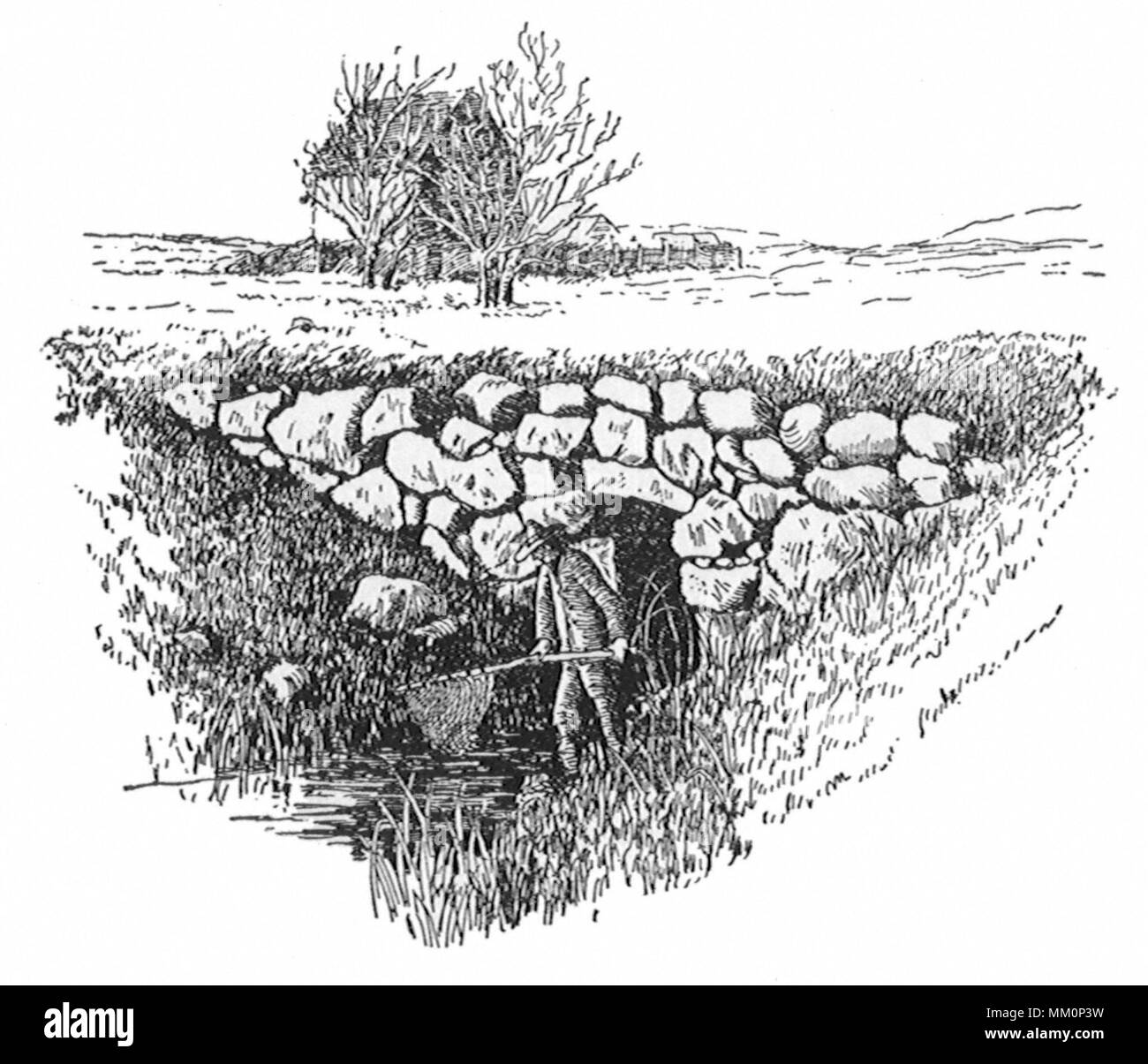 Gay Kopf Stein Wehr 1906 Stockfoto