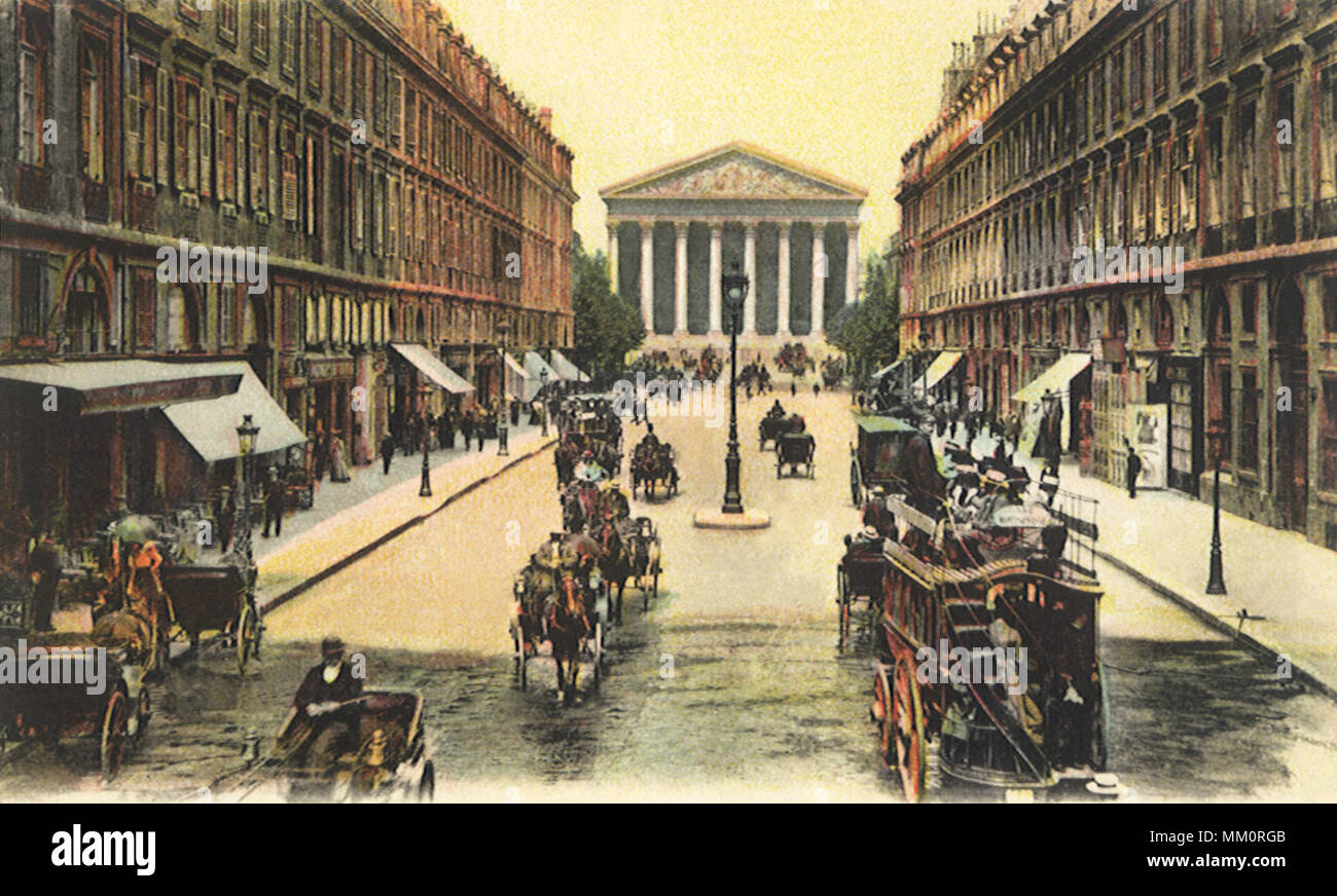 Die Rue Royale. Paris. 1910 Stockfoto