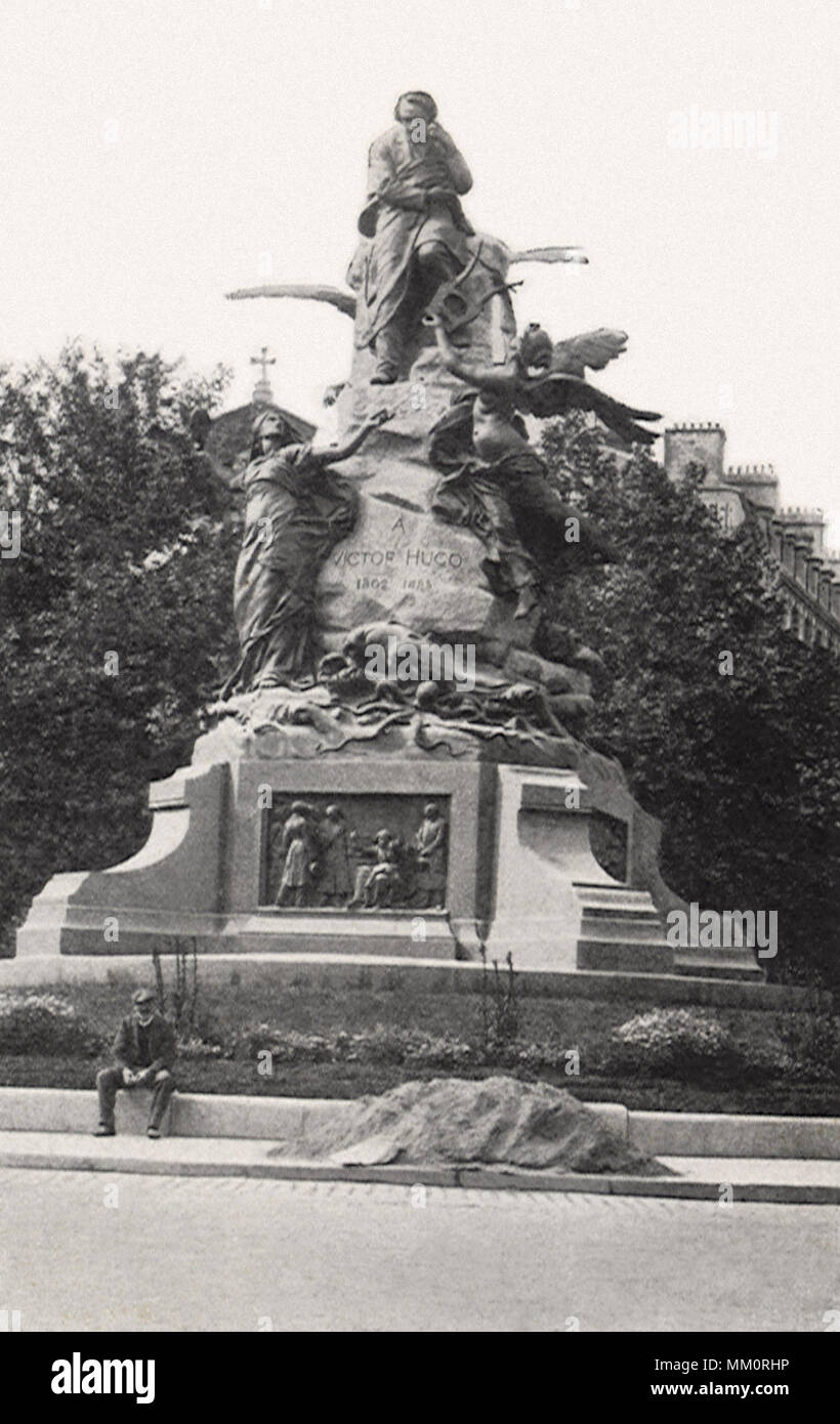 Denkmal für Victor Hugo. Paris. 1915 Stockfoto