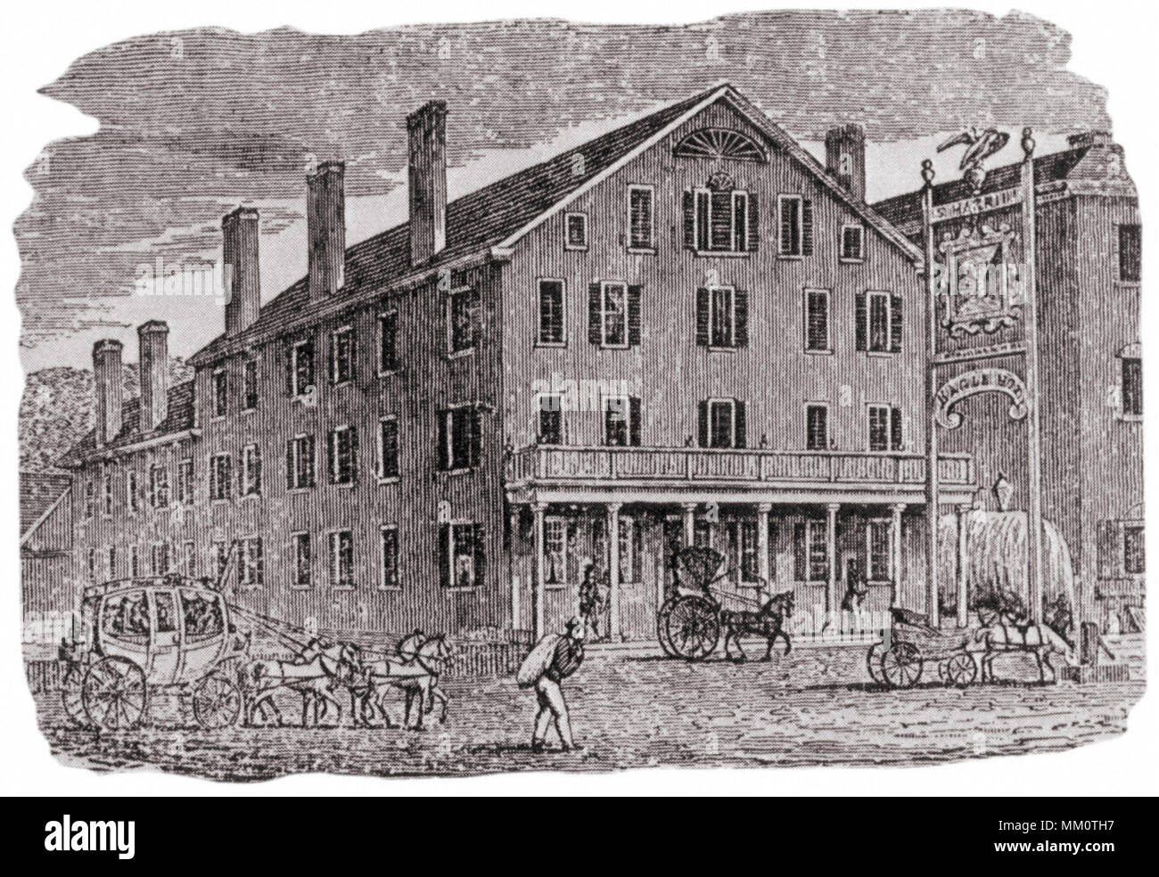 Adler Hotel. Keene. 1831 Stockfoto