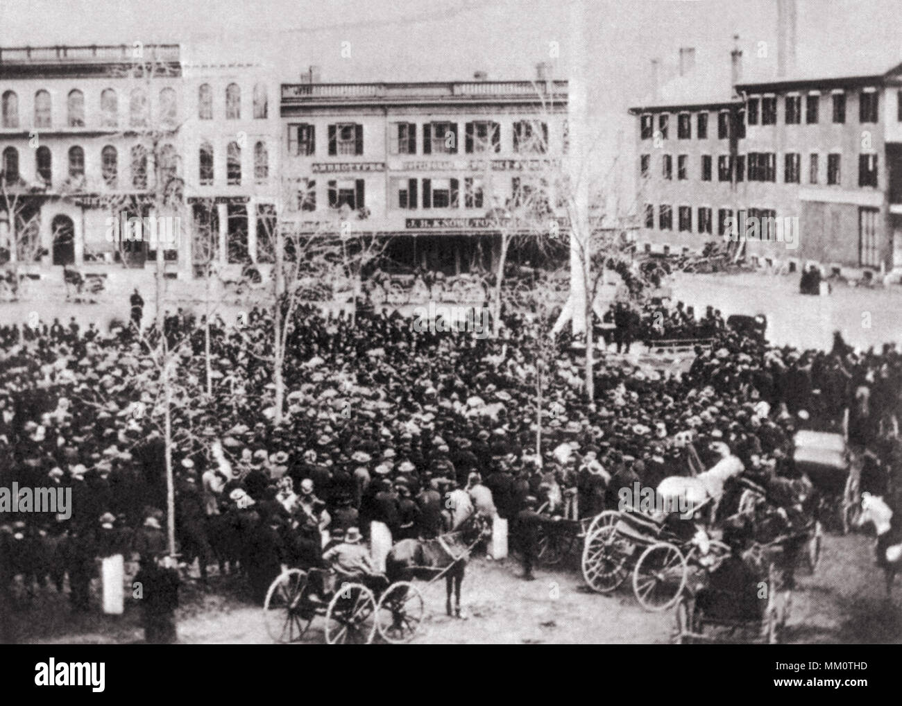 Der Bürgerkrieg Recruiting in der Gemeinsamen. Keene. 1861 Stockfoto