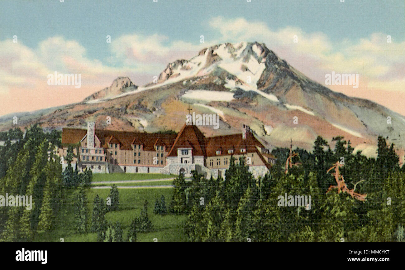 Neue Timberline Lodge am Mount Hood. 1940 Stockfoto