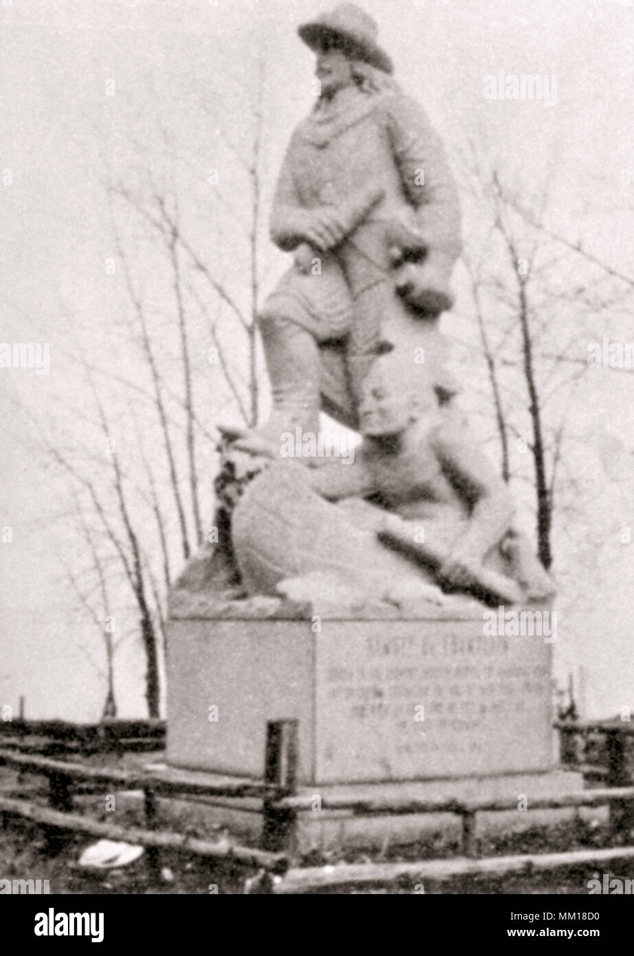 Samuel de Champlain Statue. Isle la Motte. 1850 Stockfoto