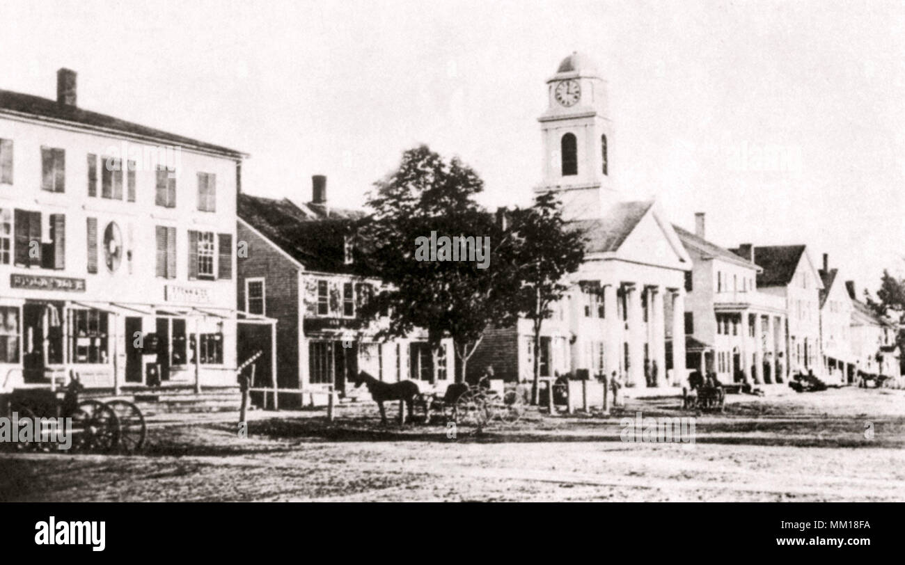 Südosten Blick auf das Geschäftsviertel. Rutland. 1850 Stockfoto