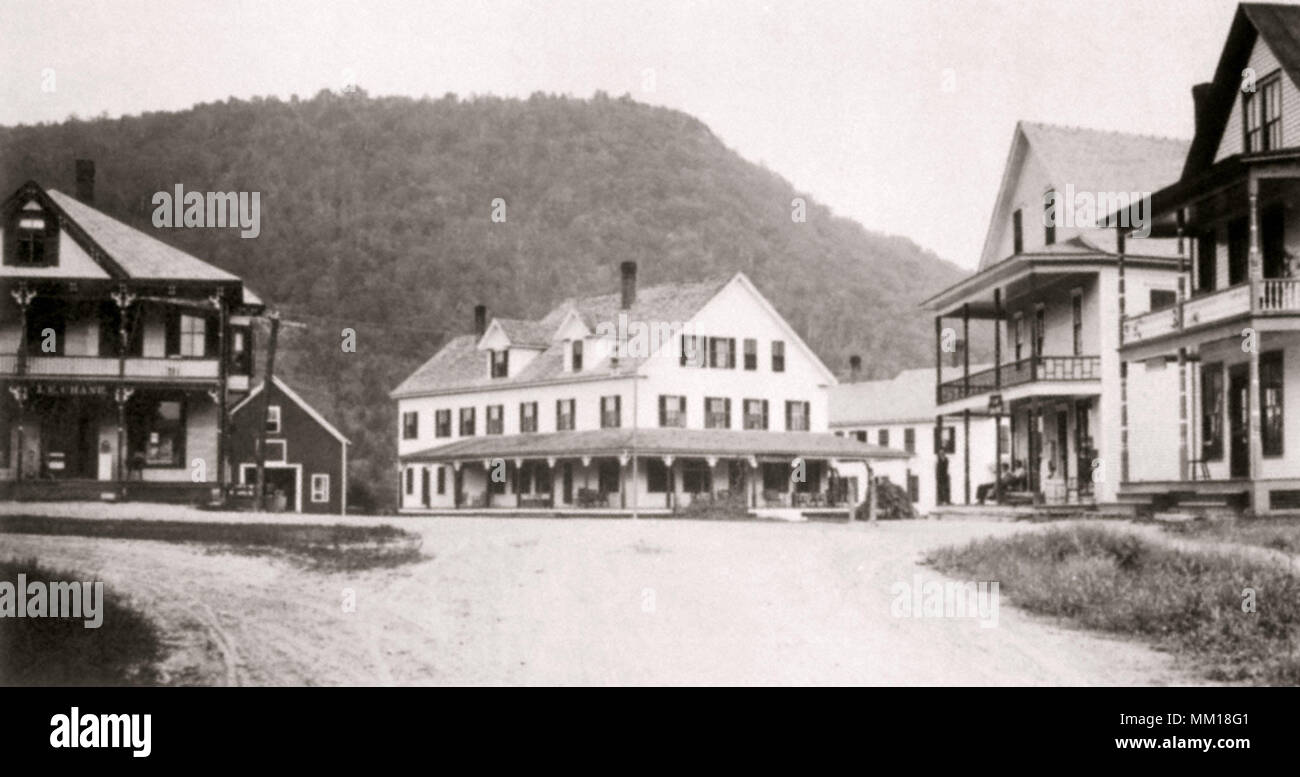 Middlesex Inn und verschiedene Gebäude. Barre. 1880 Stockfoto