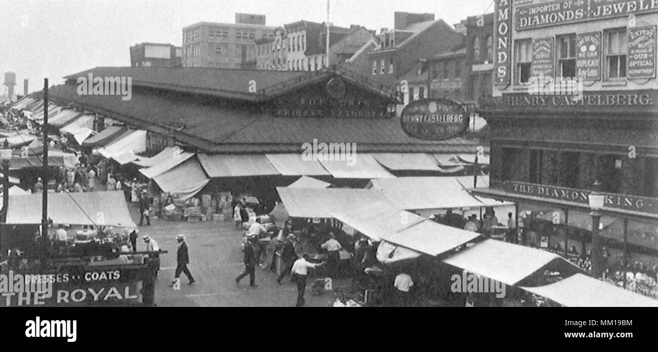 Alte Lexington Markt. Baltimore. 1920 Stockfoto