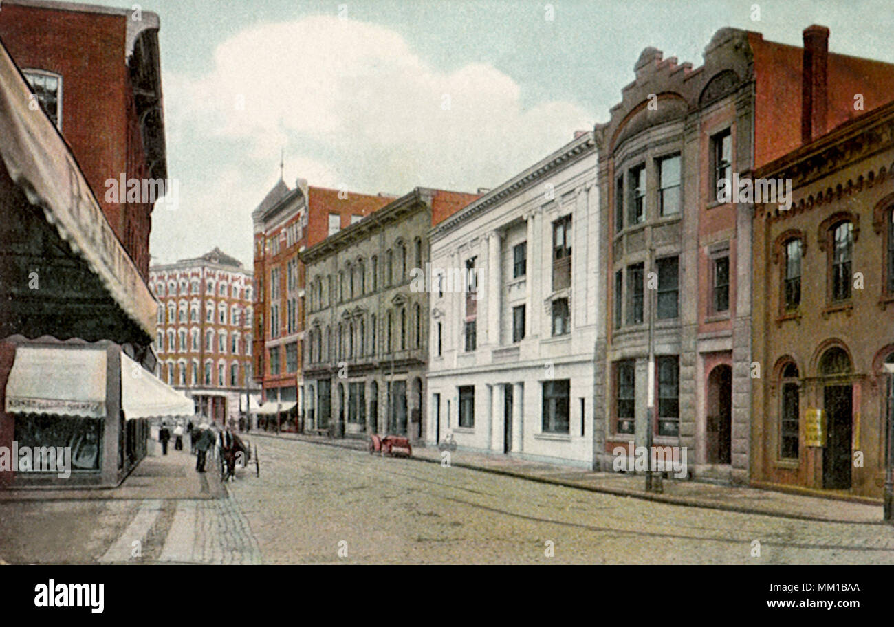Der Banker Reihe auf Sketucket Straße. Norwich. 1911 Stockfoto