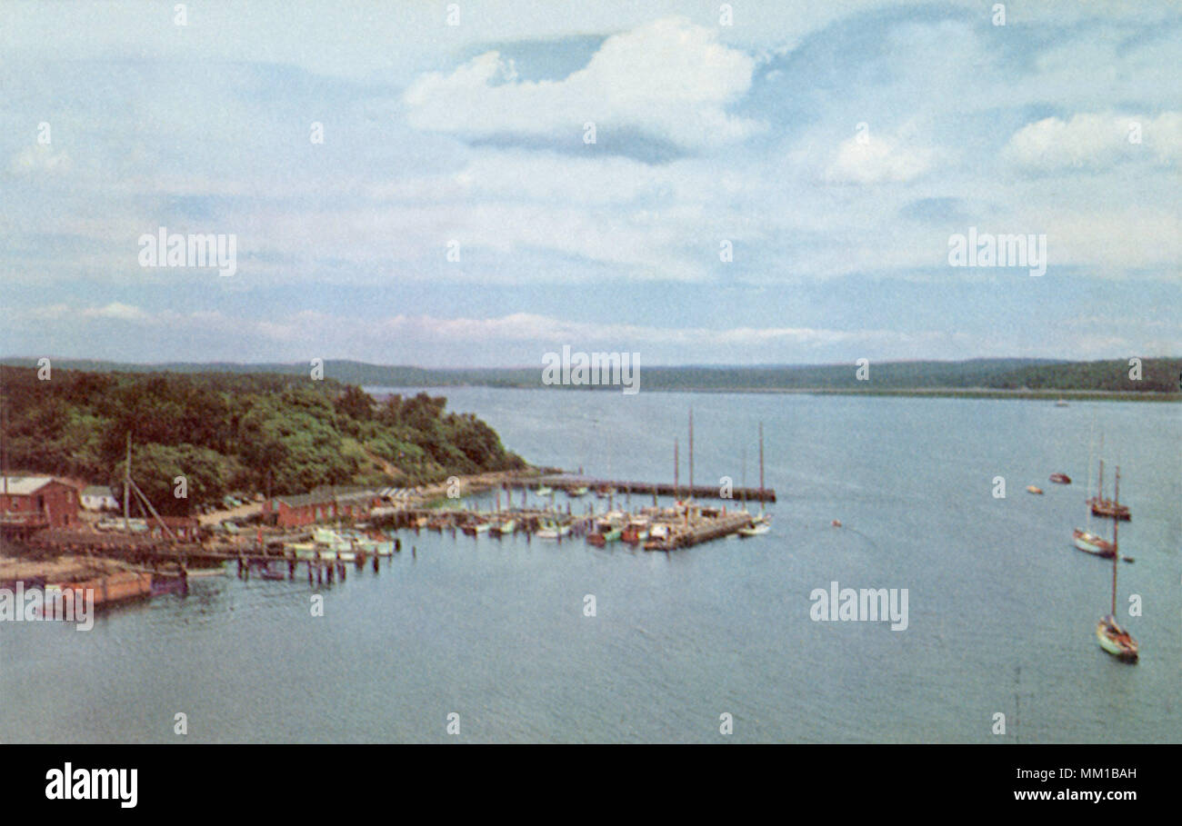 Blick von Raymond E. Baldwin Brücke. Old Lyme. 1956 Stockfoto