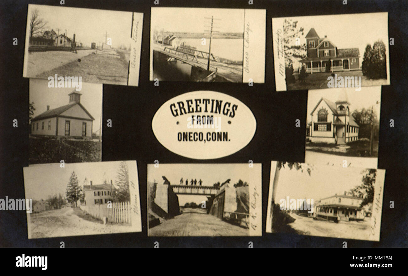 Blick auf Oneco. 1910 Stockfoto