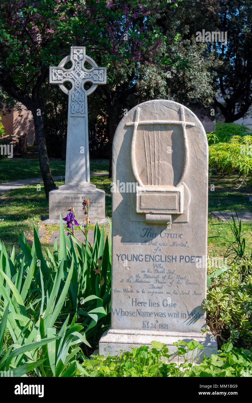 Grab Cimitero Degli Inglesi, cemeterio acattolico, Rom Italien Stockfoto