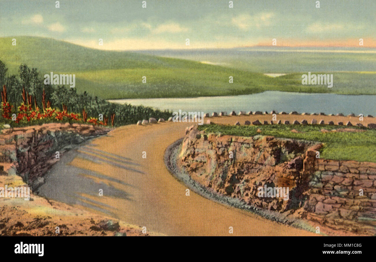 Cadillac Mountain Summit Road. Bar Harbor. 1947 Stockfoto