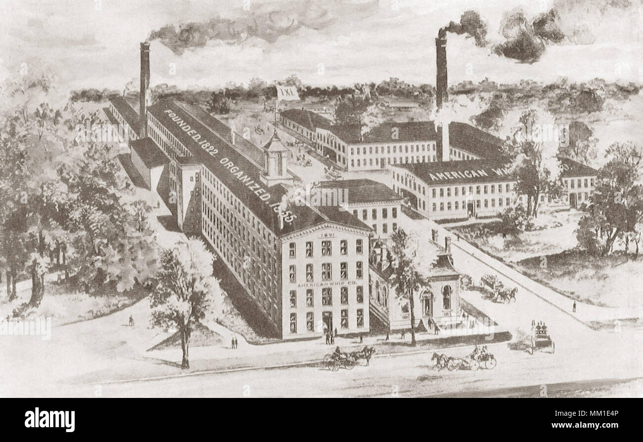 Die amerikanische Peitsche Unternehmen. Westfield. 1891 Stockfoto