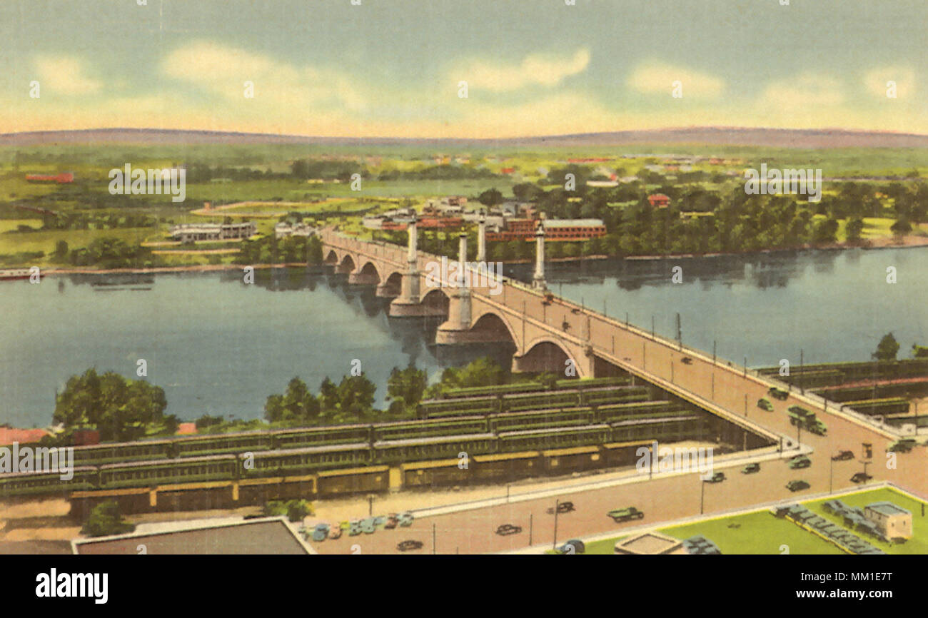 Hampden County Bridge. Springfield. 1930 Stockfoto