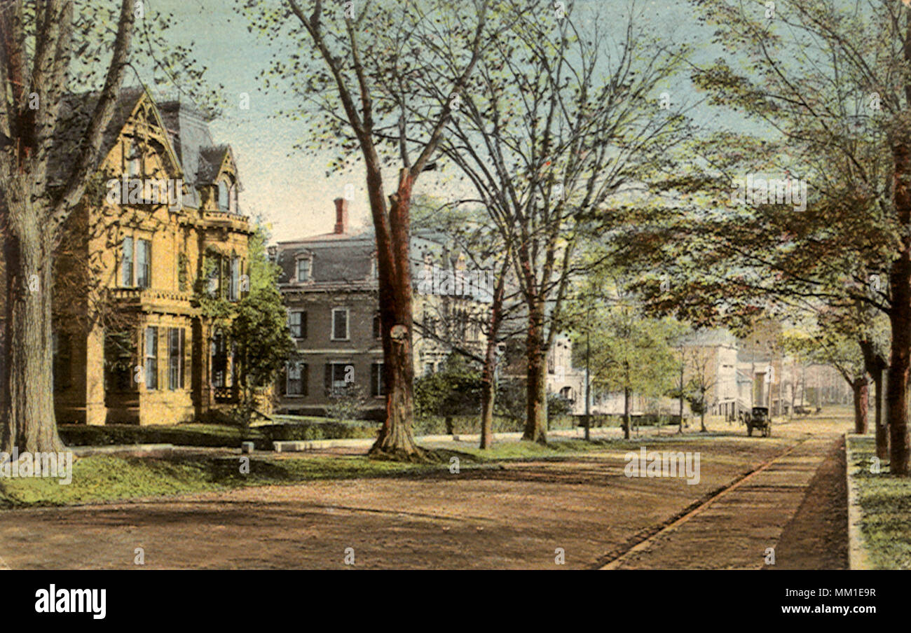 Prospect Street. Fitchburg. 1910 Stockfoto