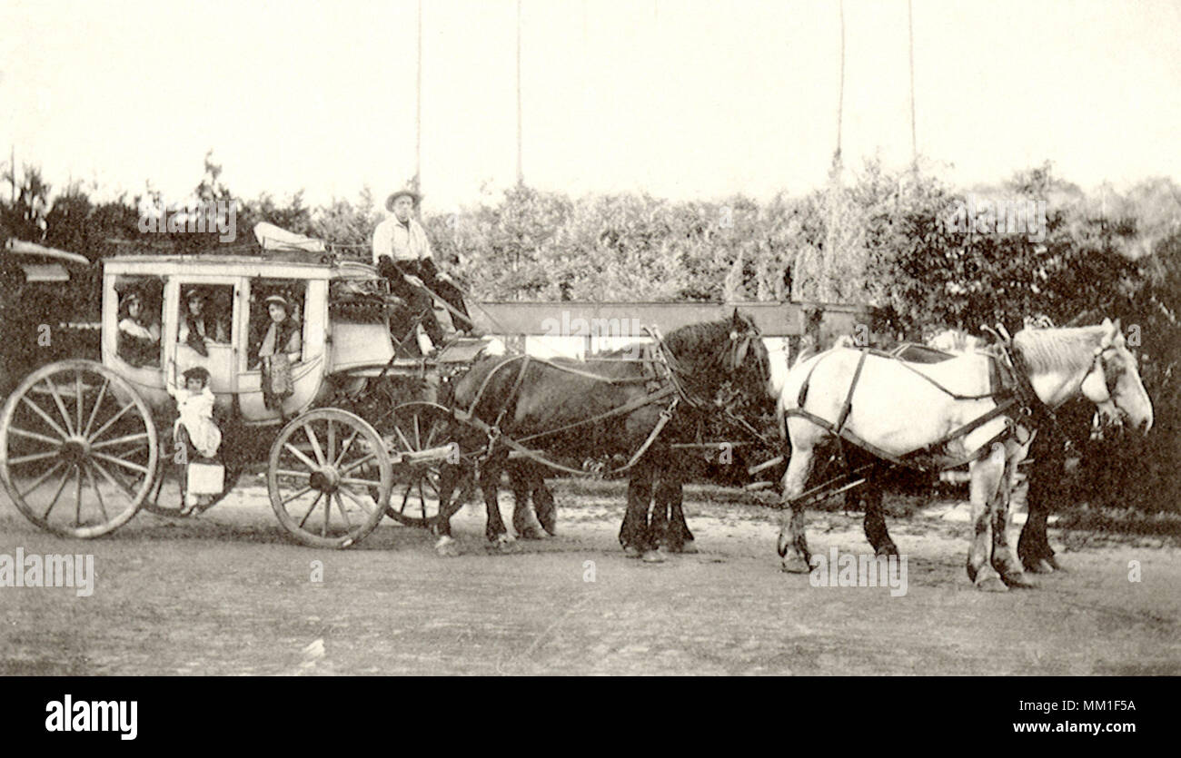 Alte Postkutsche. Brockton. 1921 Stockfoto