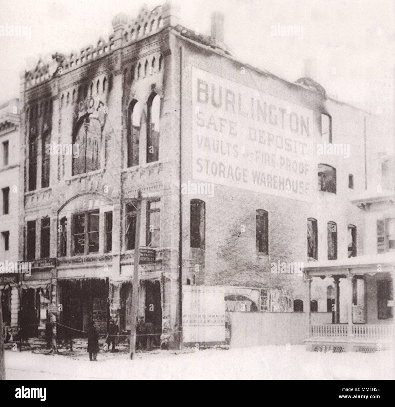 Grande Opera House nach dem Brand. Stamford. 1904 Stockfoto