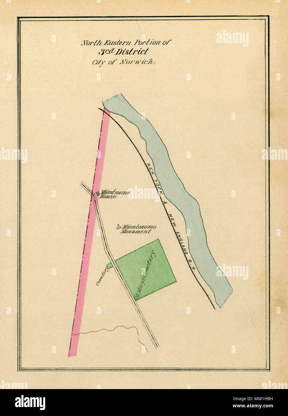 Nord-östlichen Teil des 3. Bezirks. Norwich. 1893 Stockfoto