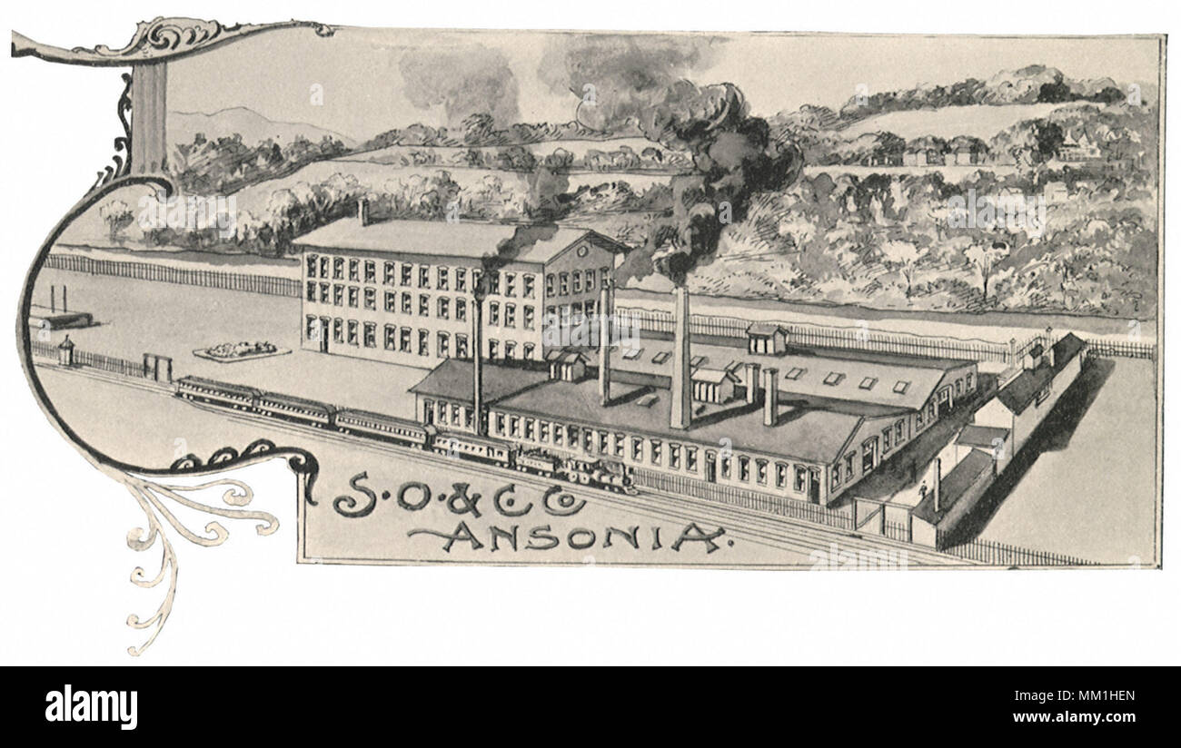 S. O. & C. Unternehmen. Ansonia. 1893 Stockfoto