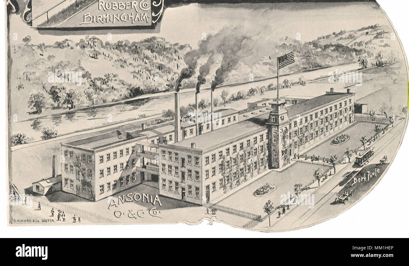 O. und C. Unternehmen. Ansonia. 1893 Stockfoto