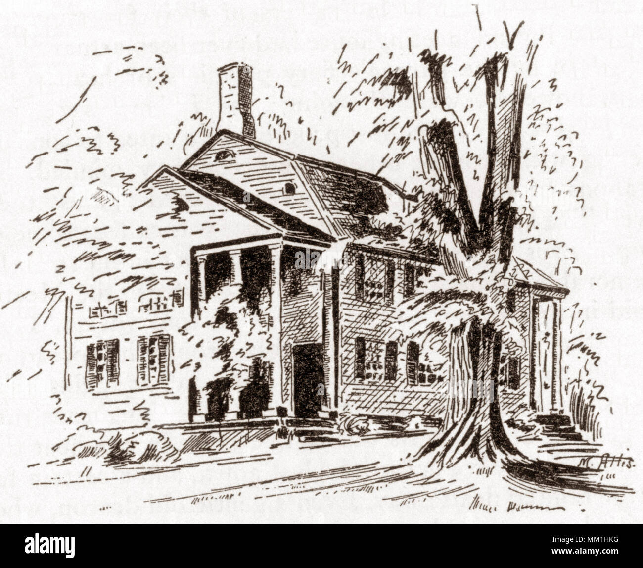Tallmadge Haus. Litchfield. 1810 Stockfoto