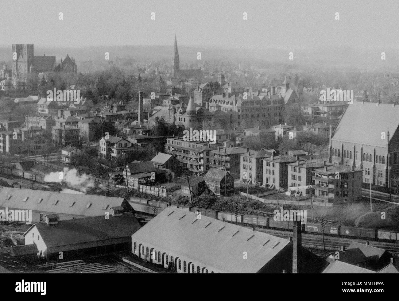 View nordwestlich vom Capitol. Hartford. 1893 Stockfoto