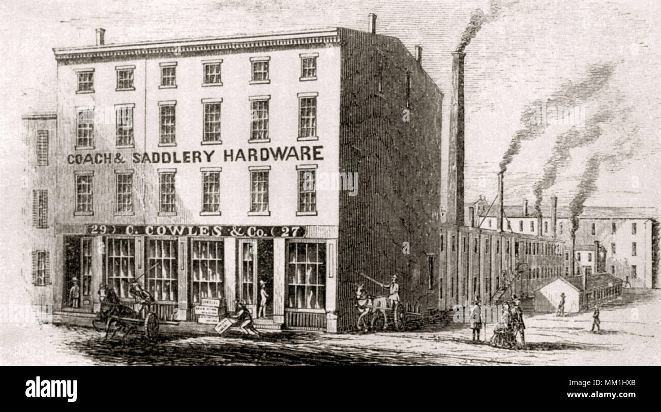 C. Cowles und Anlagen des Unternehmens. New Haven. 1840 Stockfoto