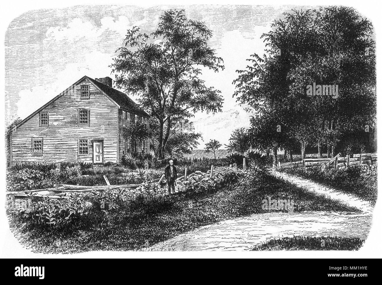 Hudson Homestead. Torrington. 1887 Stockfoto