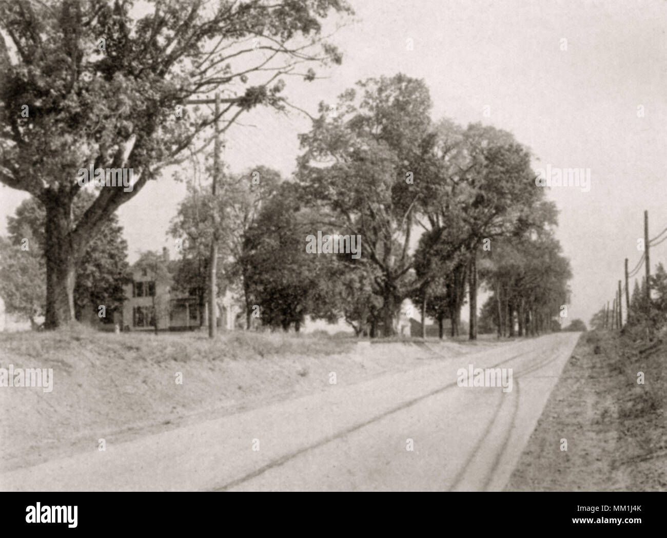 Albany Avenue East suchen. West Hartford. 1930 Stockfoto