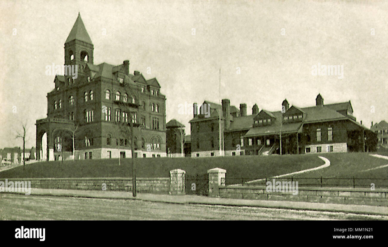 Mose Taylor Hospital. Scranton. 1910 Stockfoto