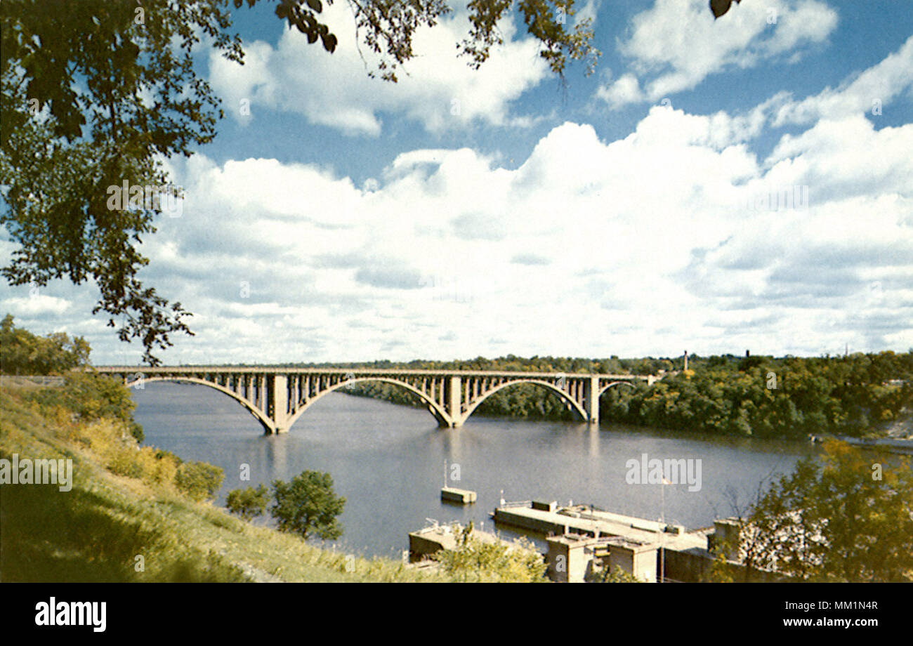 Ford Inter City Brücke. Minneapolis. 1950 Stockfoto