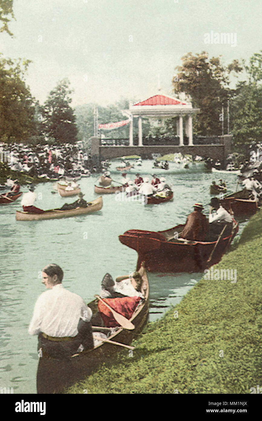 Band Konzert in Belle Isle Park. Detroit. 1906 Stockfoto