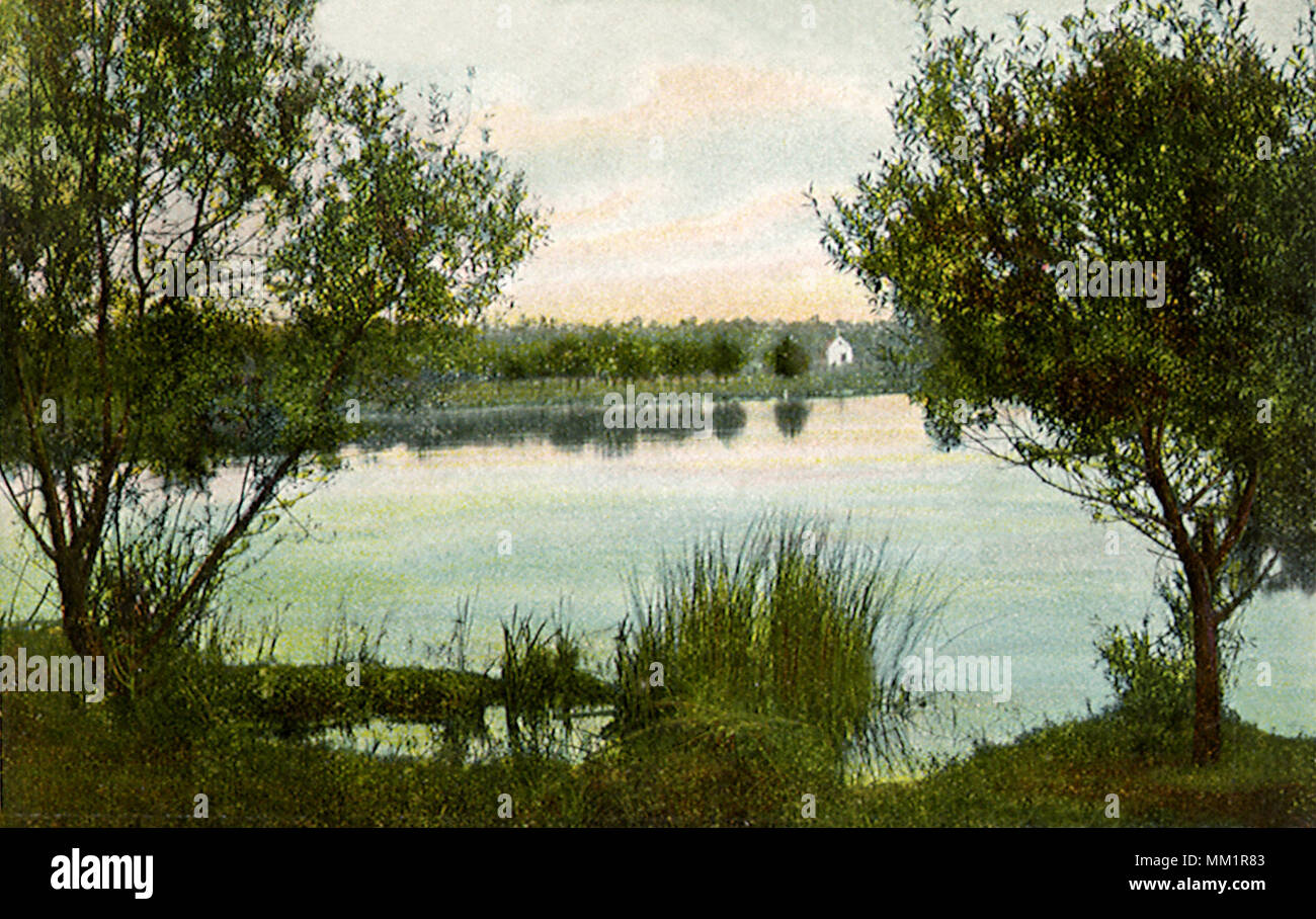 Ansicht des Fox River. Milwaukee. 1910 Stockfoto