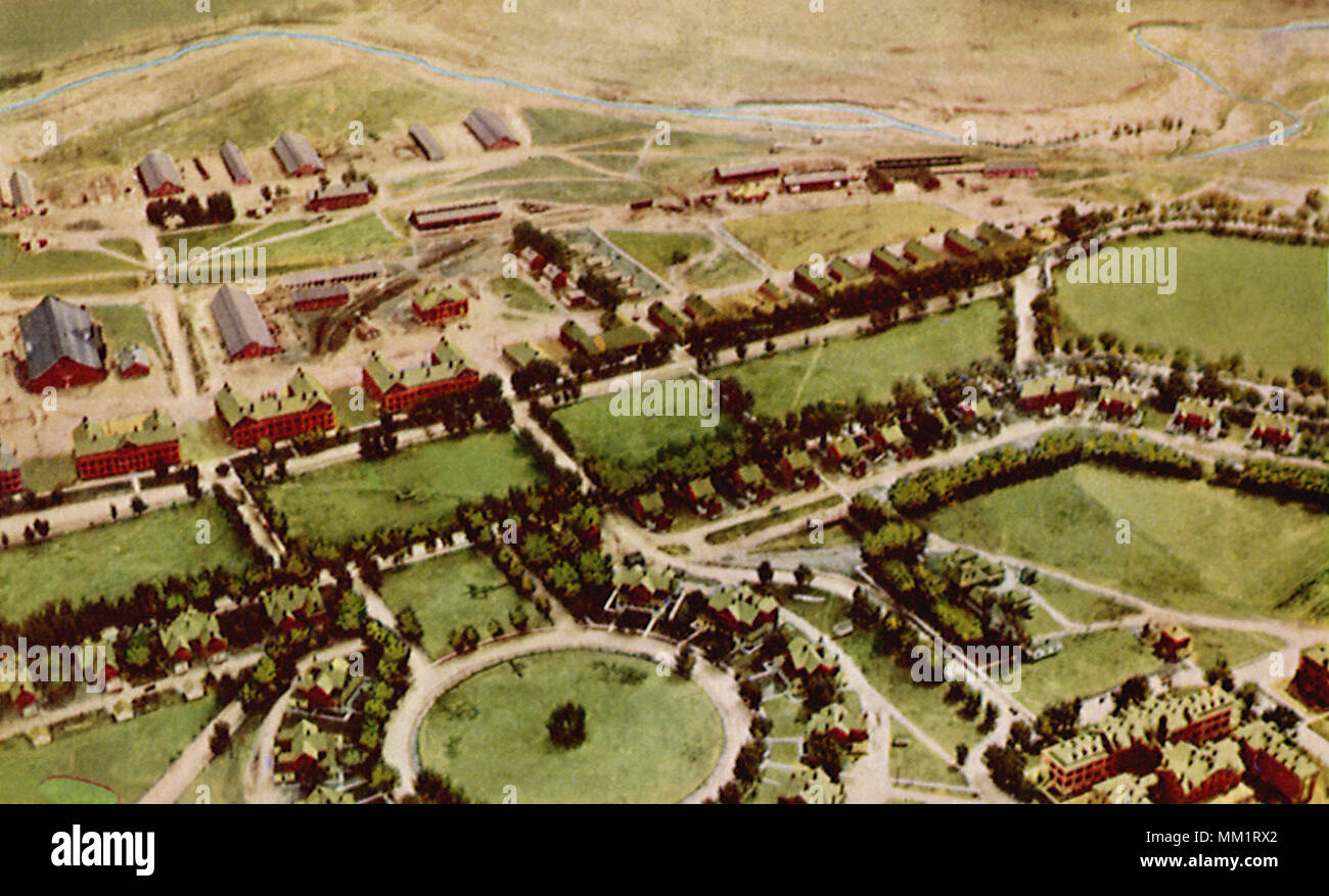 Blick auf Fort Francis E. Warren. Cheyenne. 1930 Stockfoto