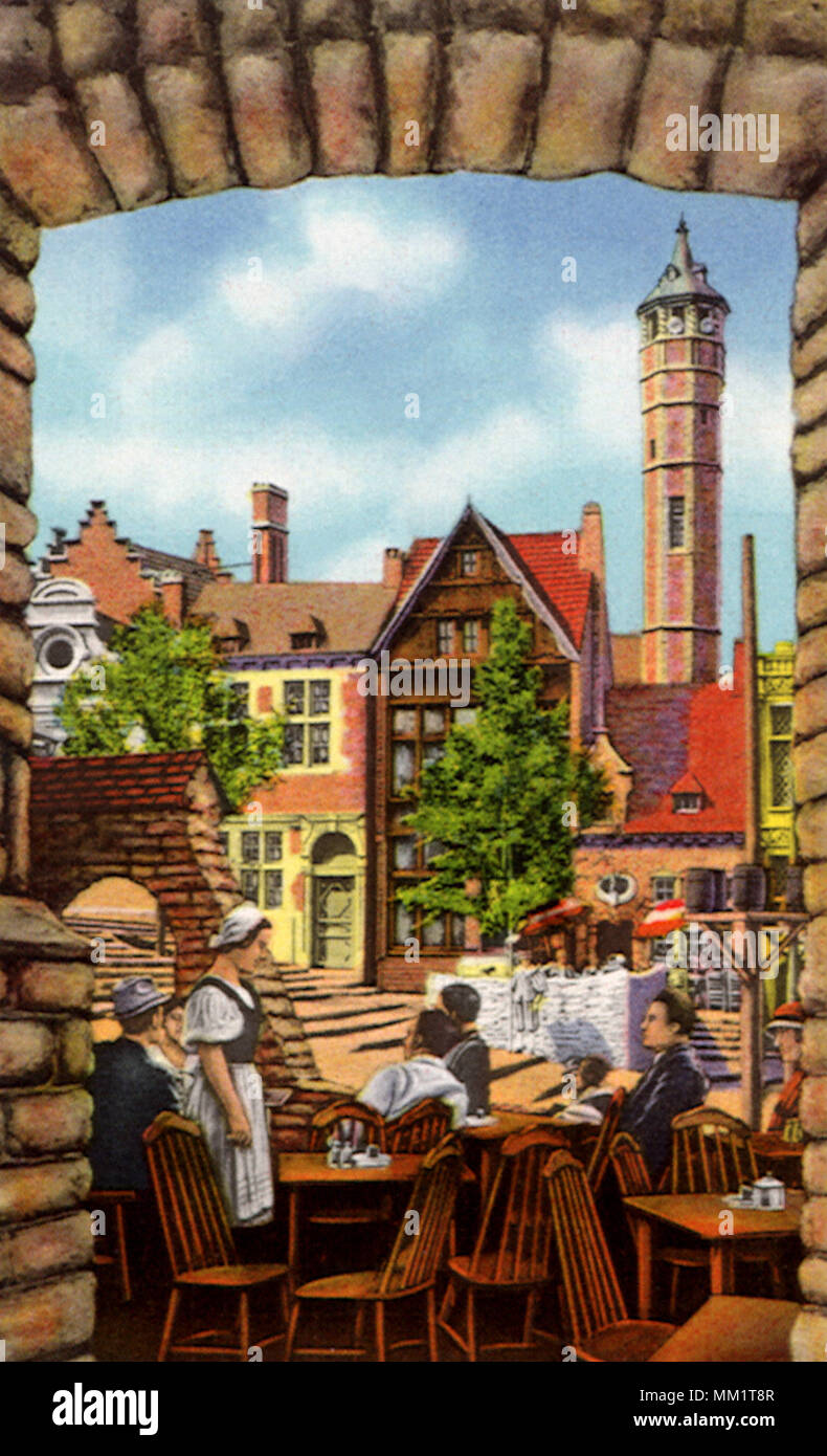 Belgische Dorf auf der Weltausstellung in Chicago. 1933 Stockfoto