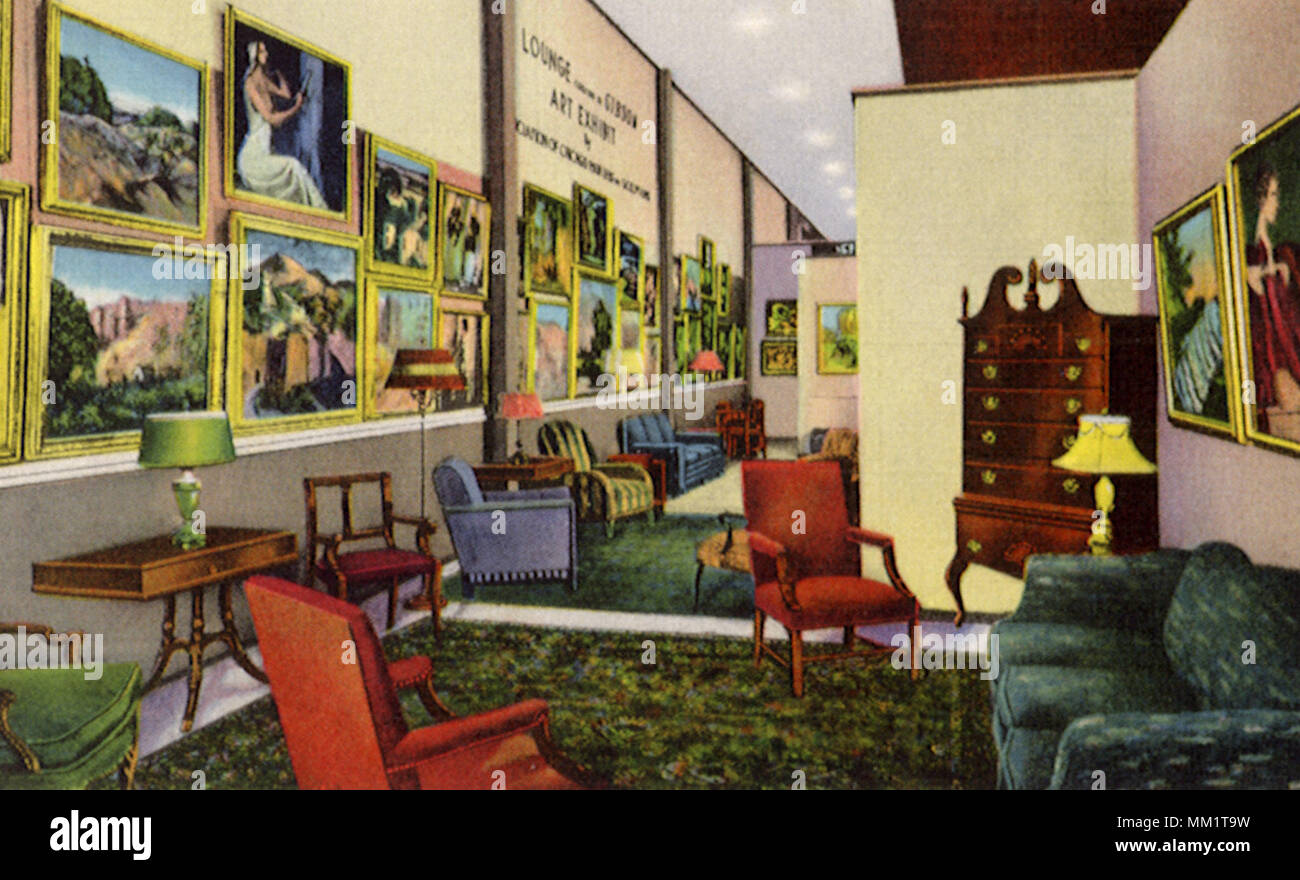 Gibson Lounge am World's Fair. Chicago. 1933 Stockfoto