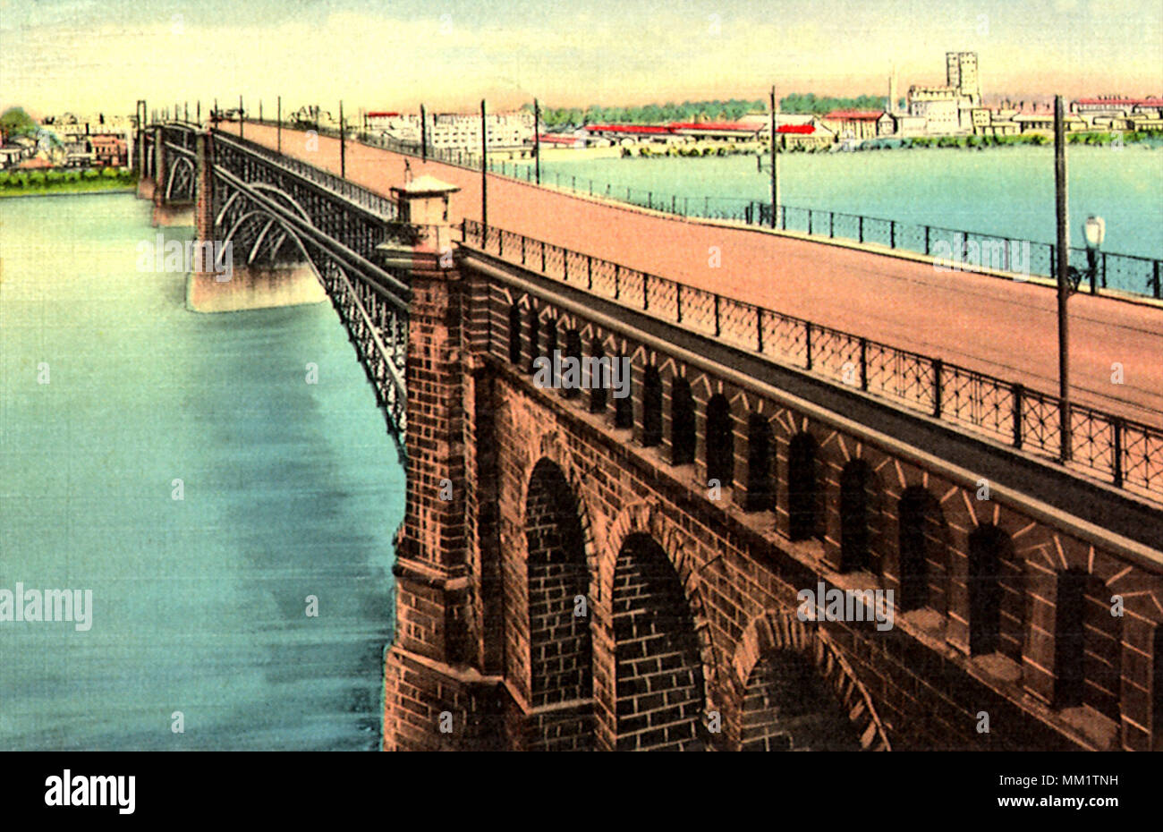 Eads Bridge. East St. Louis. 1941 Stockfoto