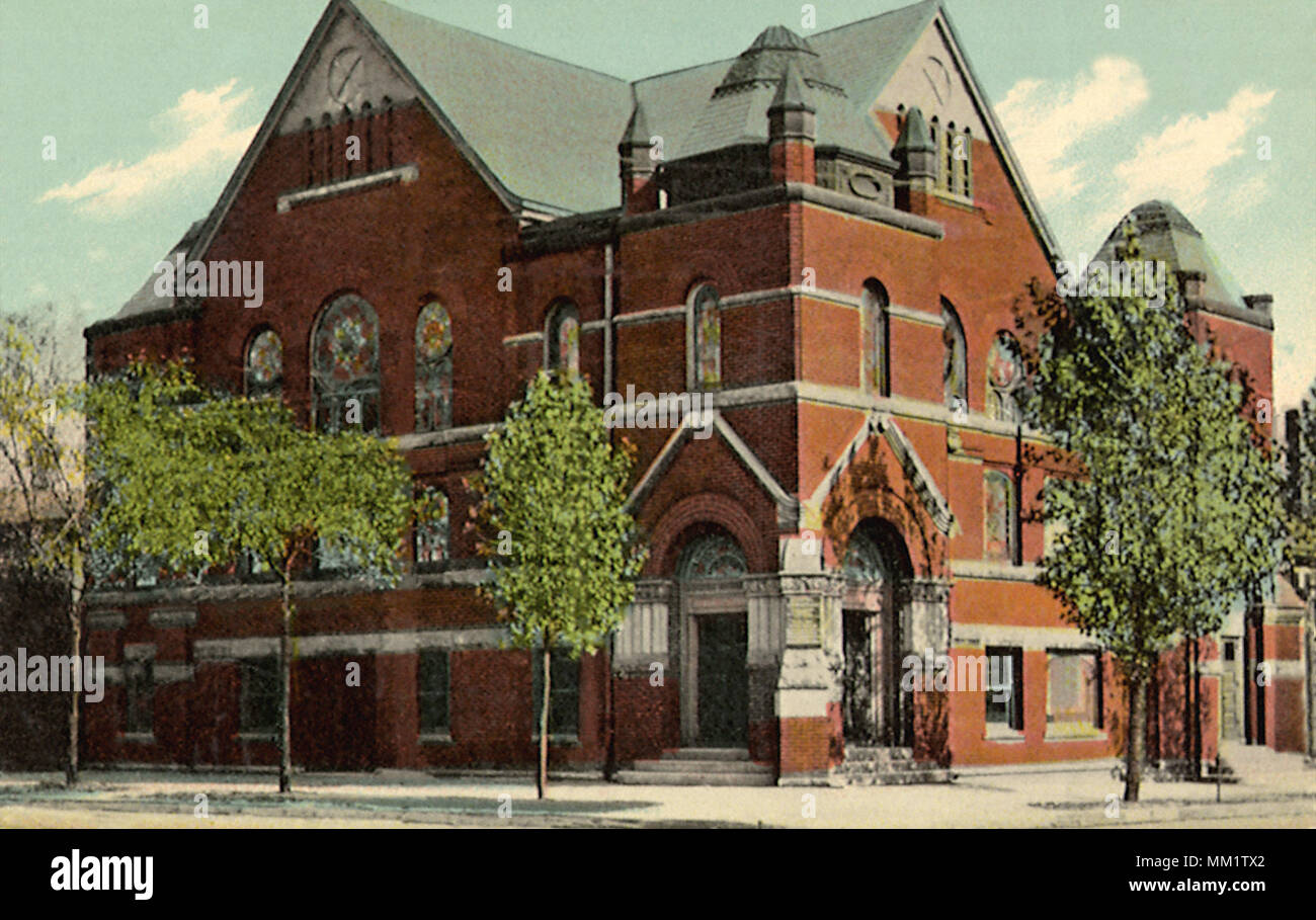 Zentrale christliche Kirche. Peoria. 1913 Stockfoto