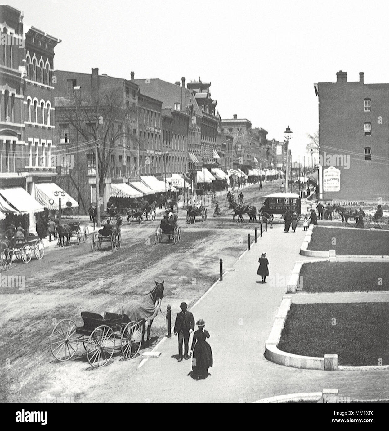 Downtown Holyoke. 1873 Stockfoto