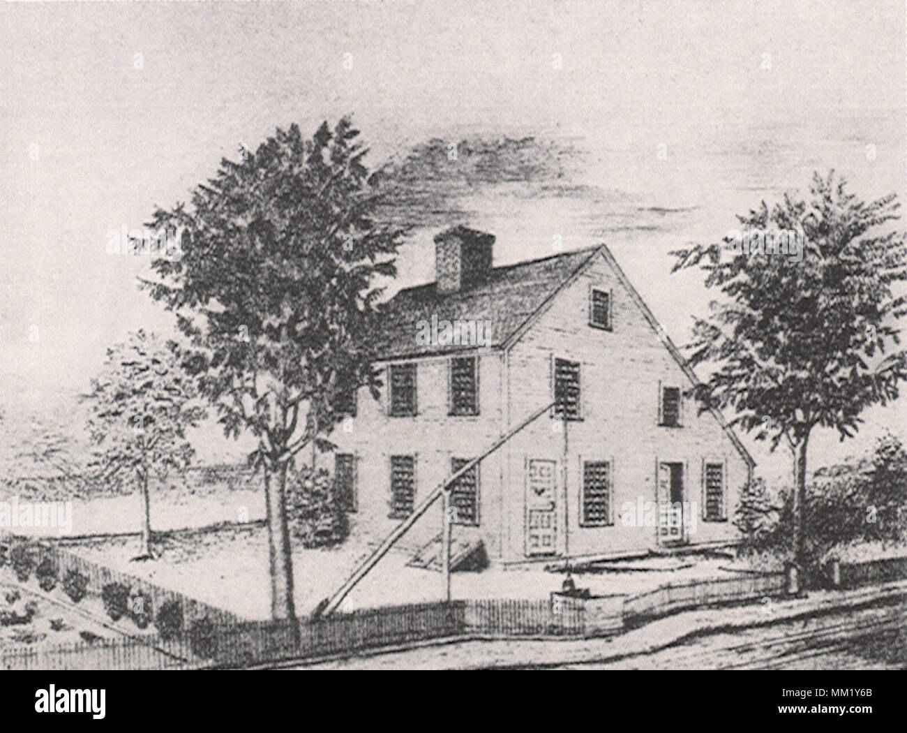 Aaron Hawley House. Bridgeport. 1780 Stockfoto