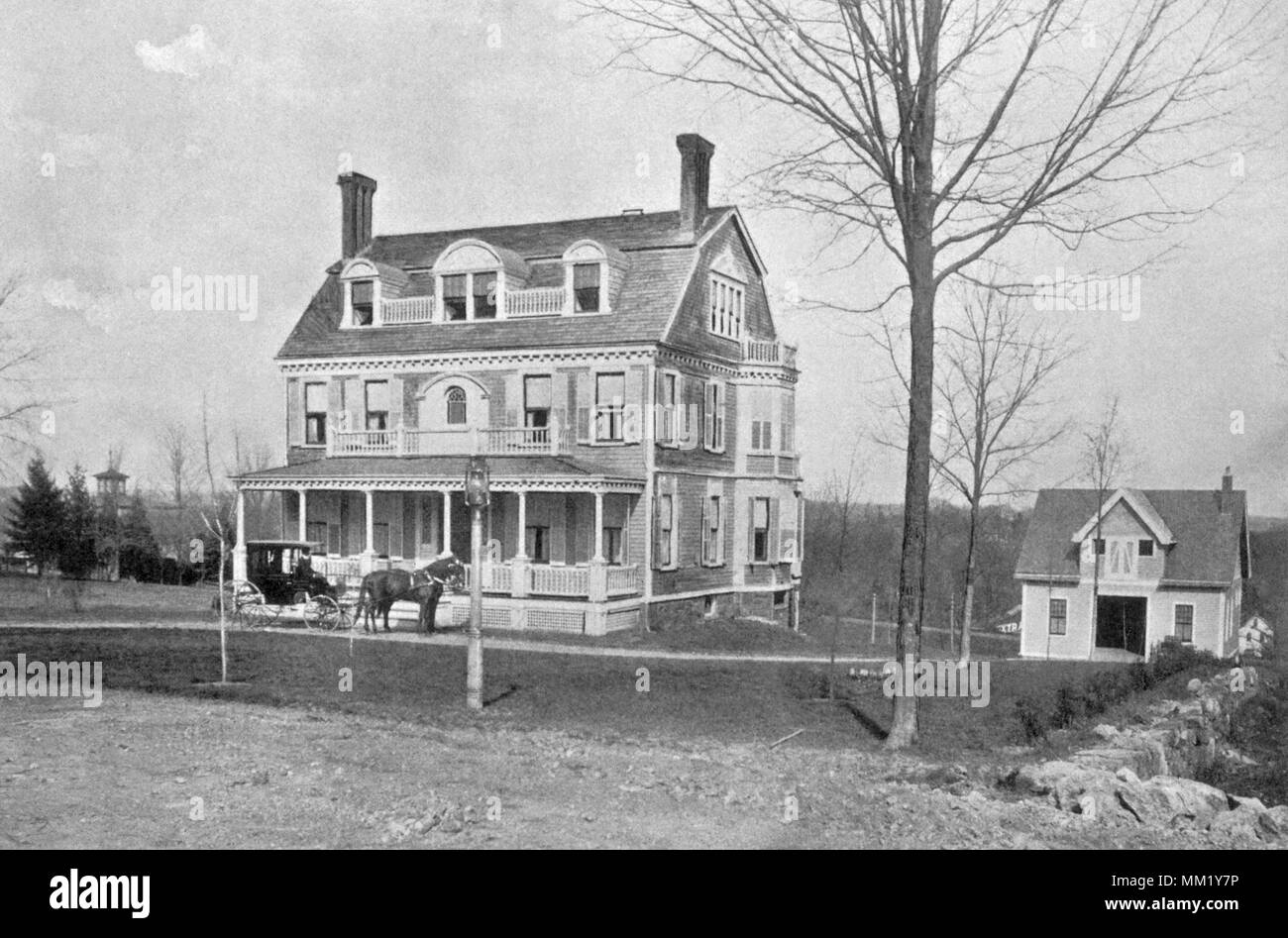 Aufenthalt von C. Kupfer Clark. Stamford. 1892 Stockfoto