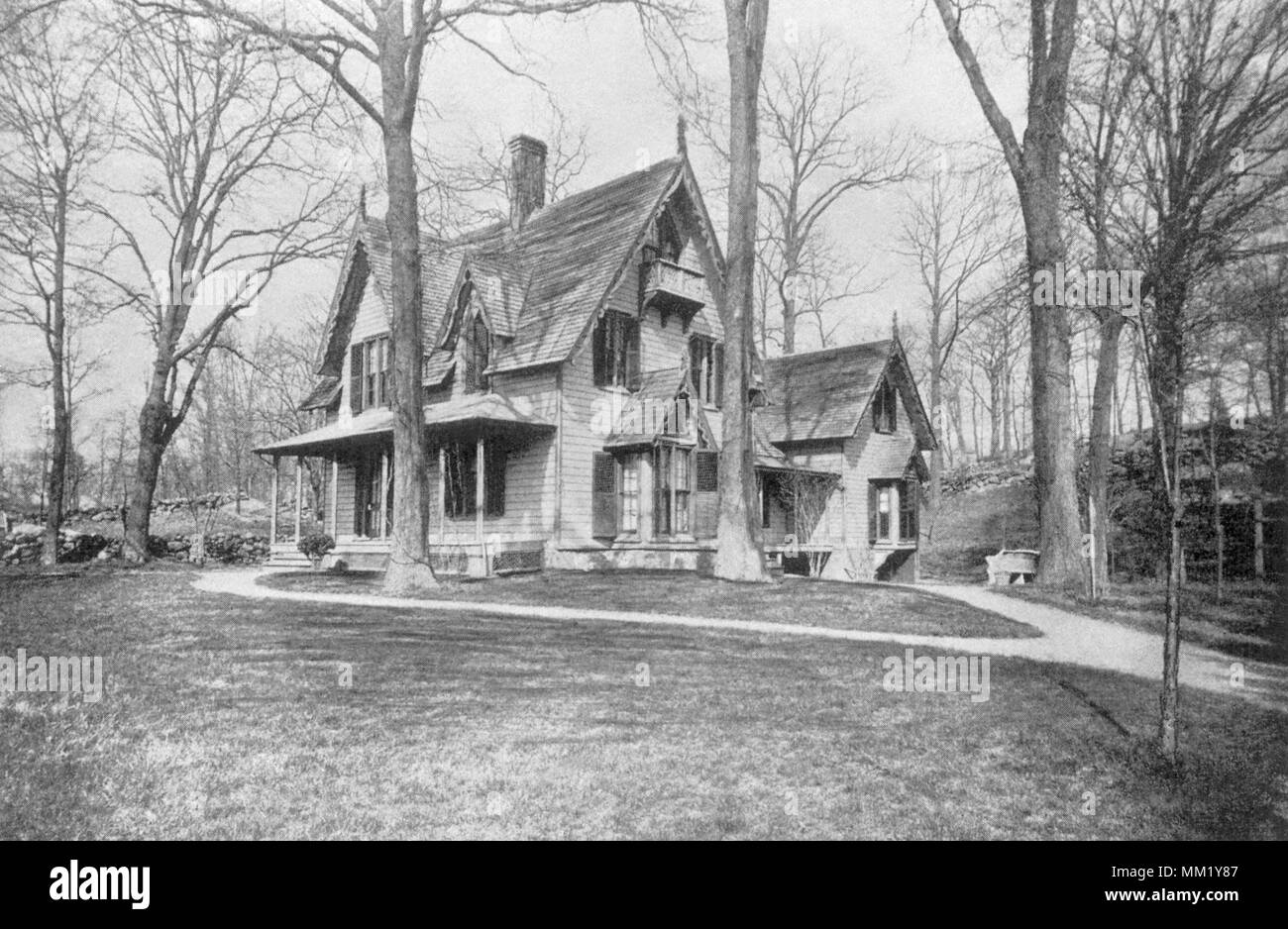 Henry W. Holly Home über Grove Street. Stamford. 1892 Stockfoto