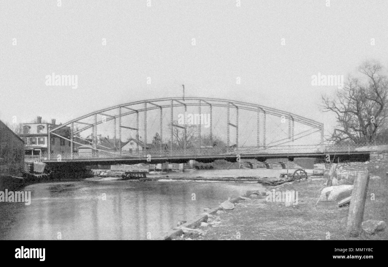 Eiserne Brücke an der Wasserseite. Stamford. 1892 Stockfoto