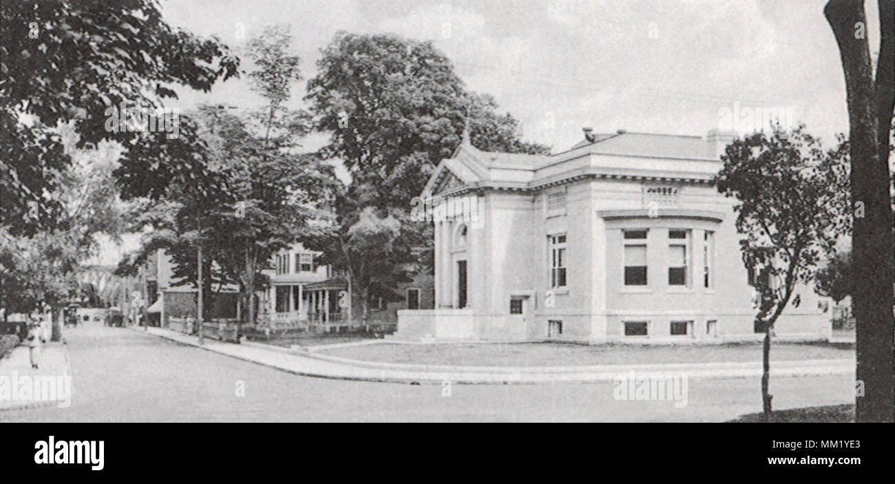 Also... Norwalk Bibliothek auf Washington St. Norwalk. 1900 Stockfoto