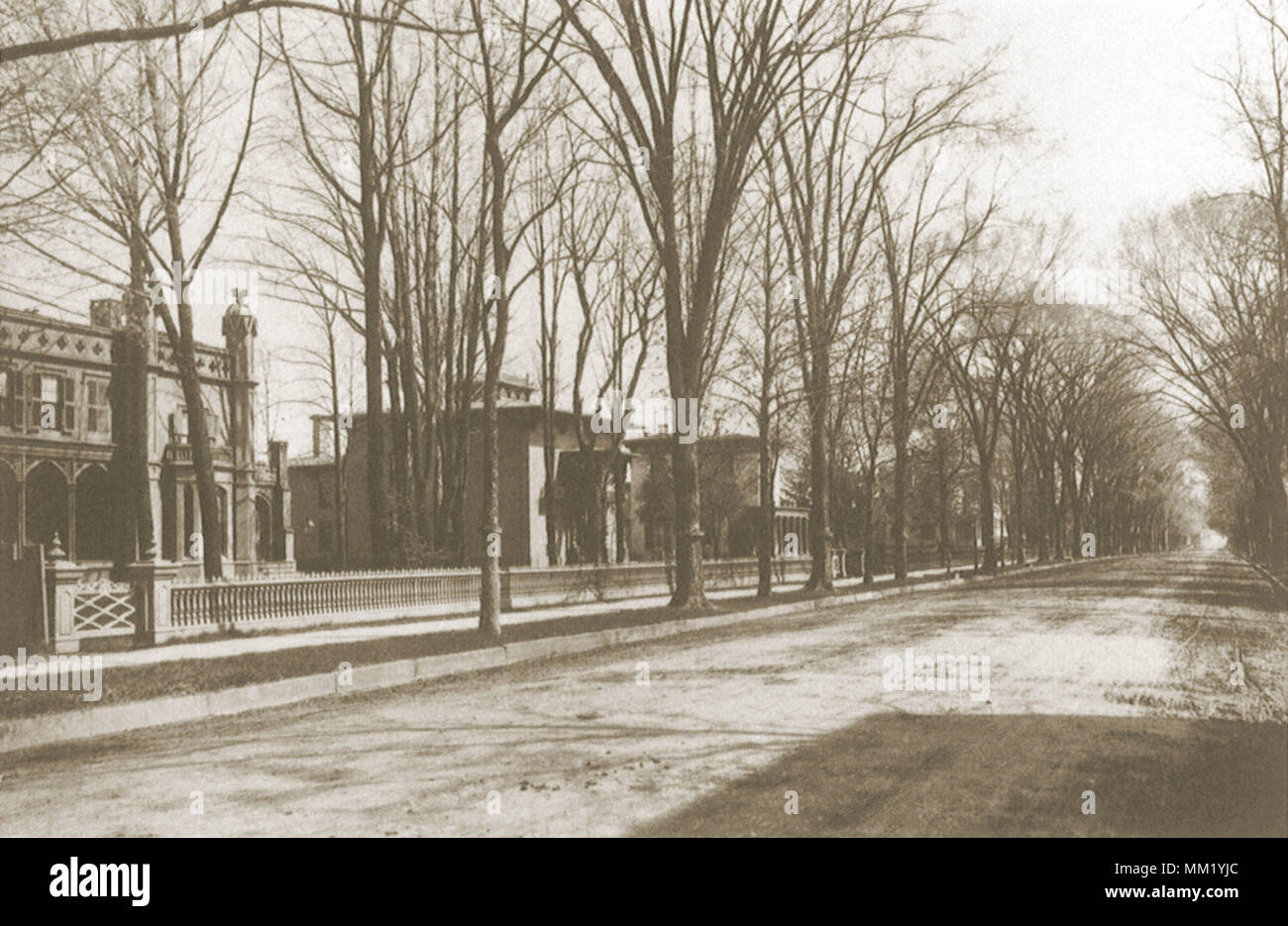 High Class Wohnviertel. Hartford. 1900 Stockfoto