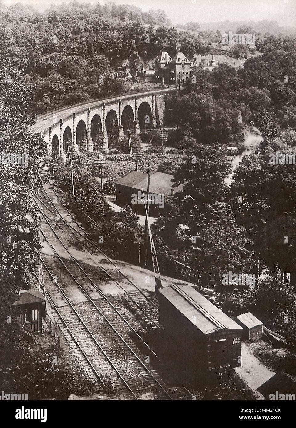 Eisenbahn Depot am Relais. In der Nähe von Ellicott City. 1910 Stockfoto